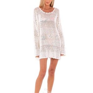 Show Me Your Mumu - Paula Pullover in White Crochet